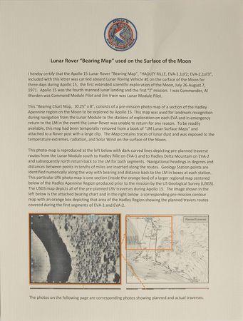 Lot #57 Dave Scottâ€™s Lunar Surface-Used Rover â€˜Bearing Mapâ€™: Surfaceâ€“used map for Apollo 15â€™s Lunar Rover - Image 2