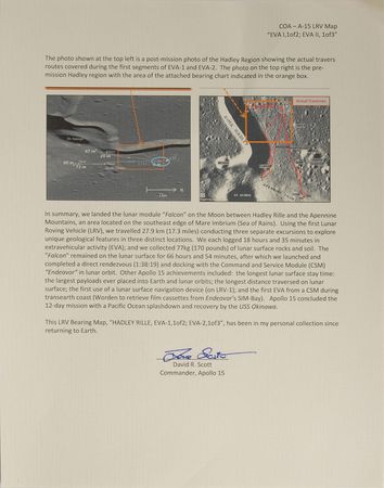Lot #57 Dave Scottâ€™s Lunar Surface-Used Rover â€˜Bearing Mapâ€™: Surfaceâ€“used map for Apollo 15â€™s Lunar Rover - Image 3