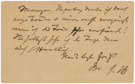 Lot #553 Johannes Brahms: To his copyist on Piano Trio No. 1 - Image 1