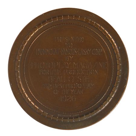 Lot #660 Beau Geste: Photoplay?s 1926 Best Picture Award for Beau Geste - Image 2
