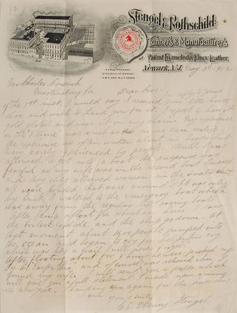 Lot #238 Titanic: C. E. Henry Stengel: Remarkable