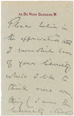 Lot #519 Henry James Handwritten Letter Signed - Image 5