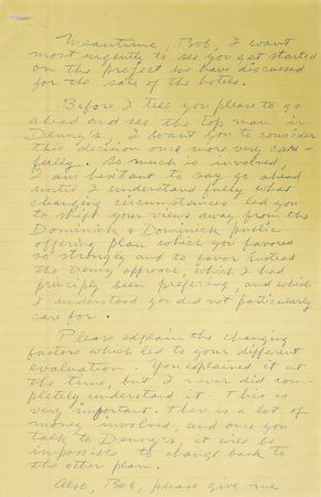 Lot #303 Howard Hughes: Rare Hughes letter to his right-hand man concerning Vegas real estate - Image 2