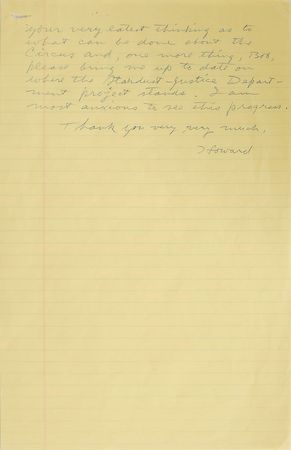Lot #303 Howard Hughes: Rare Hughes letter to his right-hand man concerning Vegas real estate - Image 3