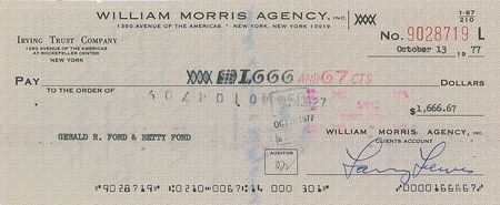Lot #150 Gerald Ford Check - Image 1