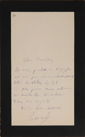 Lot #29 Henri Poincare Handwritten Letter Signed