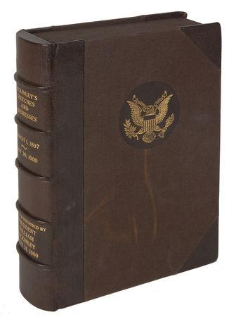 Lot #100 William McKinley: Presidential speeches inscribed to a diplomat - Image 3