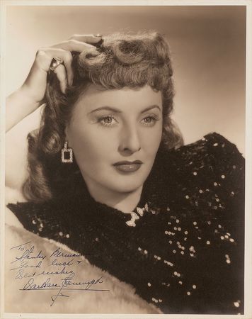Lot #8224 Barbara Stanwyck Oversized Signed Photograph - Image 1