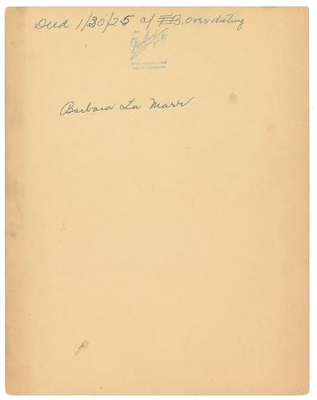 Lot #8019 Barbara La Marr Signed Photograph - Image 2