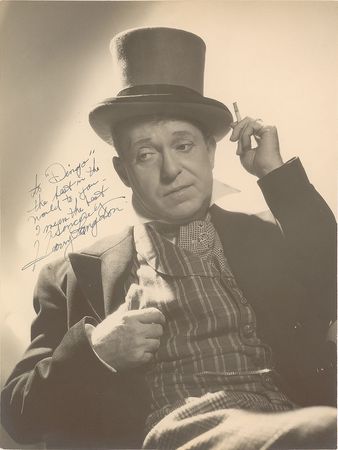 Lot #8020 Harry Langdon Oversized Signed