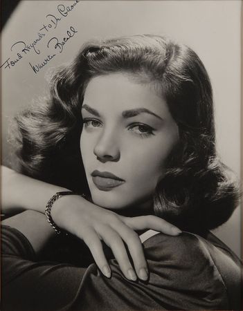Lot #8182 Lauren Bacall Oversized Signed Photograph - Image 1