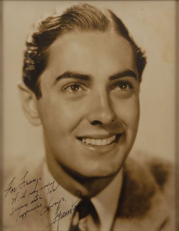 Lot #8147 Tyrone Power Oversized Signed Photograph - Image 1
