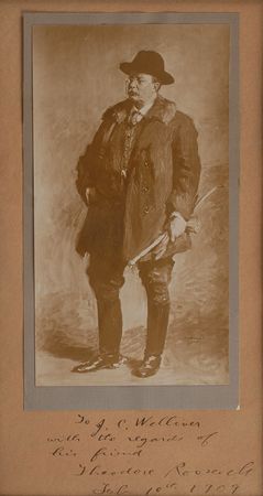 Lot #35 Theodore Roosevelt: Superb inscribed portrait of the outdoorsman - Image 2