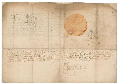 Lot #201 Ferdinand and Isabella: Remarkable 1494 document involving the laws of maritime navigation, signed by the patrons of Christopher Columbus - Image 2