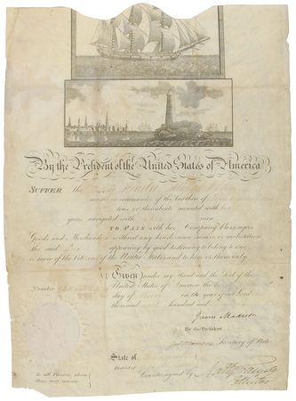 Lot #5 James Madison and James Monroe: Ship’s