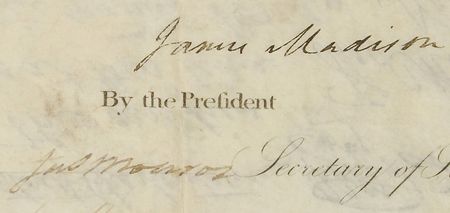 Lot #5 James Madison and James Monroe: Ship’s papers for the brig “Hindu,” said to be one of the fastest on the Atlantic - Image 2