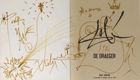 Lot #393 Salvador Dali: Surrealist sketch and full-page signature - Image 1