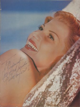 Lot #626 Rita Hayworth Signed Photograph