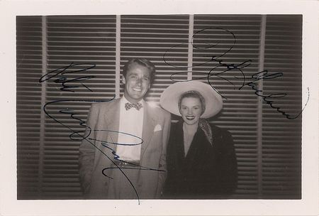 Lot #620 Judy Garland and Peter Lawford Signed