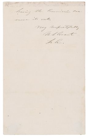 Lot #24 U. S. Grant: Approving the 1865 Norfolk trade and contraband commission - Image 2