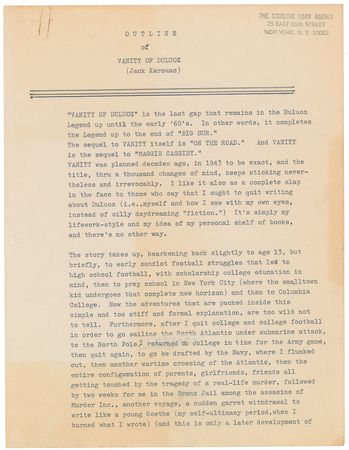 Lot #418 Jack Kerouac: Refining Vanity of Duluoz, Kerouac?s last major novel - Image 3