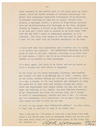 Lot #418 Jack Kerouac: Refining Vanity of Duluoz, Kerouac?s last major novel - Image 4