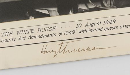 Lot #50 Harry S. Truman: Massive portrayal of a major moment—Truman creates the Department of Defense - Image 2