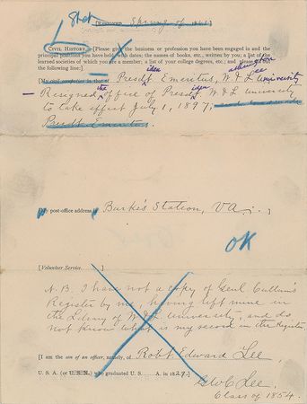 Lot #268 George Washington Custis Lee: ?I am the son of an officer, namely, of Robt. Edward Lee? - Image 1