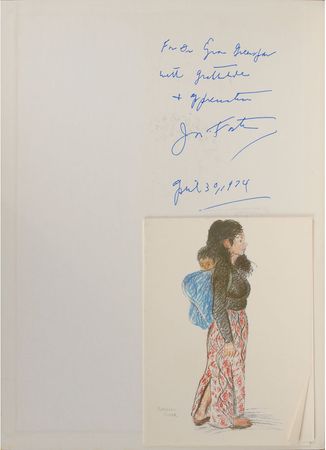 Lot #399 Raphael Soyer: Scarce signed book with original Soyer sketch - Image 2