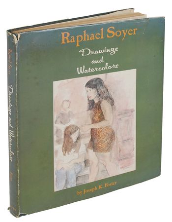 Lot #399 Raphael Soyer: Scarce signed book with original Soyer sketch - Image 3