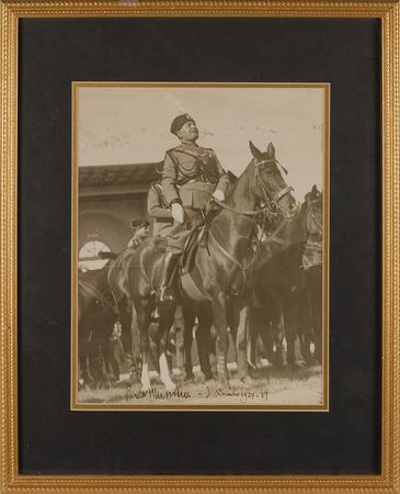 Lot #200 Benito Mussolini: Vintage 1927 portrait of the fascist leader - Image 2