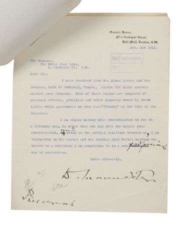 Lot #206 Titanic: Helene Baxter: A diamond heiress ?on your S.S. ?Titanic? at the time of the disaster? - Image 2