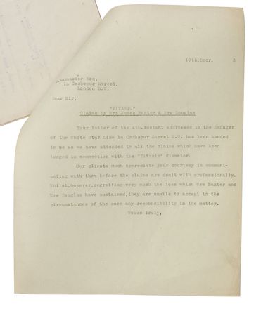 Lot #206 Titanic: Helene Baxter: A diamond heiress ?on your S.S. ?Titanic? at the time of the disaster? - Image 3