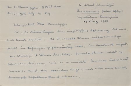 Lot #251 Albert Schweitzer Handwritten Letter Signed - Image 1