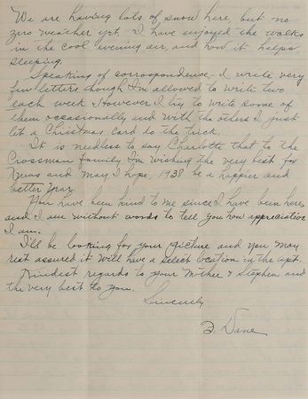 Lot #211 Fred Burke: Rare Xmas letter from the imprisoned Prohibition hitman - Image 2