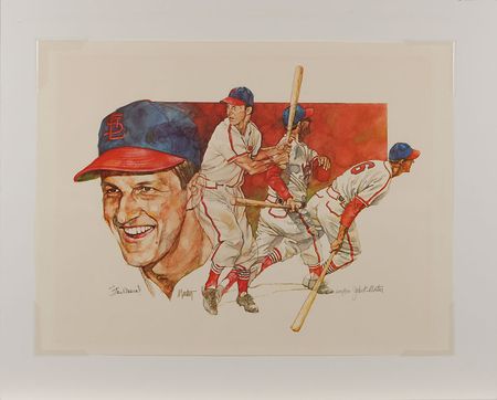 Lot #874 Ted Williams, Hank Aaron, and Stan Musial Prints - Image 3