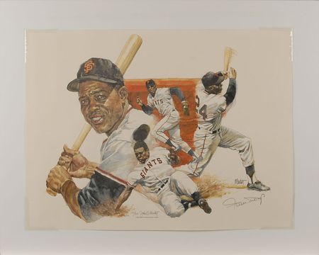 Lot #866 Joe DiMaggio, Willie Mays, and Brooks Robinson Prints - Image 1