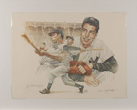 Lot #866 Joe DiMaggio, Willie Mays, and Brooks Robinson Prints - Image 2