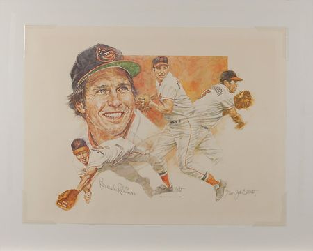 Lot #866 Joe DiMaggio, Willie Mays, and Brooks Robinson Prints - Image 3
