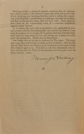 Lot #42 Warren G. Harding Booklet - Image 1