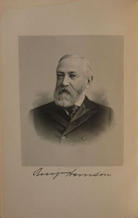 Lot #32 Benjamin Harrison: Exceedingly rare signed