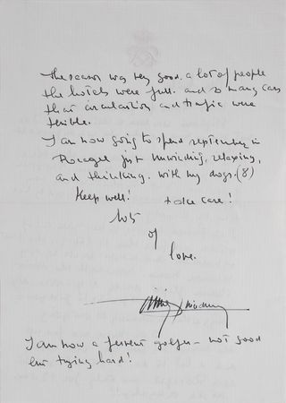 Lot #245 Prince Rainier of Monaco Handwritten Letter Signed - Image 2