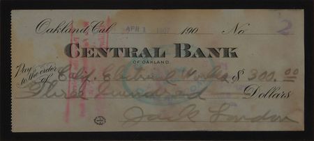 Lot #465 Jack London Check - Image 2