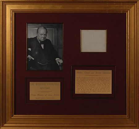 Lot #197 Winston Churchill Signature - Image 1
