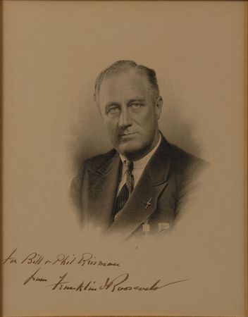 Lot #47 Franklin D. Roosevelt Engraving - Image 1