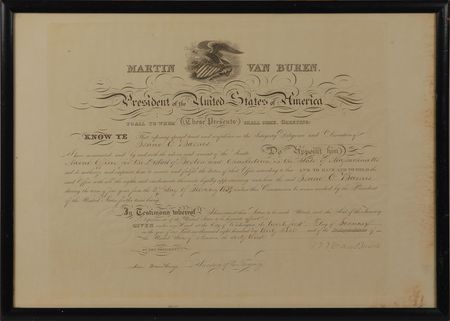 Lot #10 Martin Van Buren Signed Document