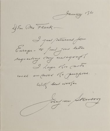 Lot #838 Josef von Sternberg - Image 3