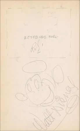 Lot #405 Walt Disney: Bohemian Club book featuring rare Mickey sketch by Walt Disney - Image 1