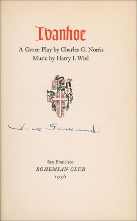 Lot #405 Walt Disney: Bohemian Club book featuring rare Mickey sketch by Walt Disney - Image 6