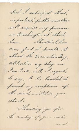 Lot #29 Chester A. Arthur Signed Letter - Image 2